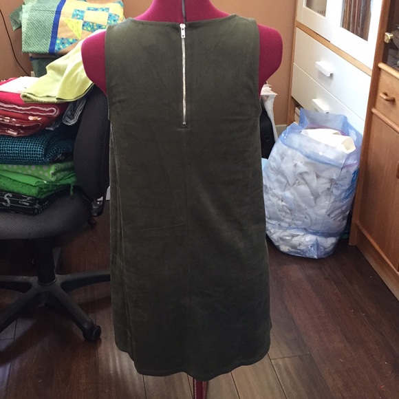 Green Suede Sleeveless Forever 21 Jumper - Picture 4 of 4
